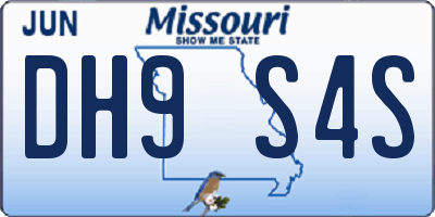 MO license plate DH9S4S