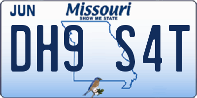 MO license plate DH9S4T