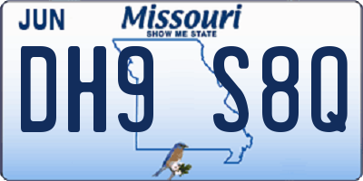 MO license plate DH9S8Q