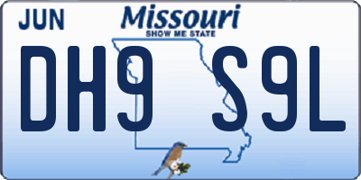 MO license plate DH9S9L
