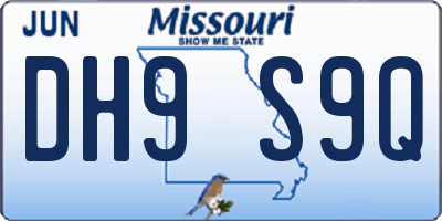 MO license plate DH9S9Q