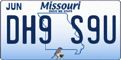 MO license plate DH9S9U