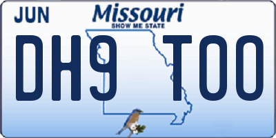MO license plate DH9T0O