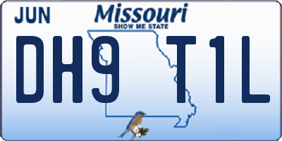 MO license plate DH9T1L