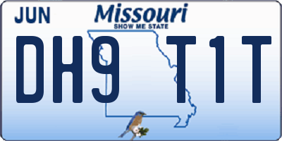 MO license plate DH9T1T