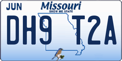 MO license plate DH9T2A
