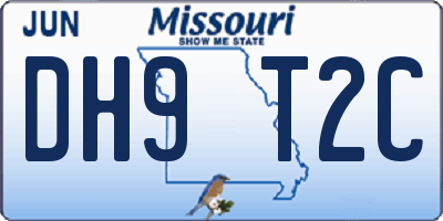MO license plate DH9T2C
