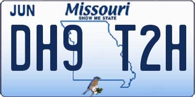 MO license plate DH9T2H