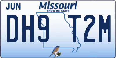 MO license plate DH9T2M