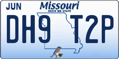 MO license plate DH9T2P