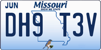 MO license plate DH9T3V