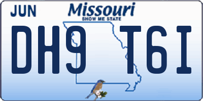 MO license plate DH9T6I