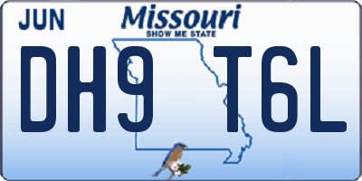 MO license plate DH9T6L