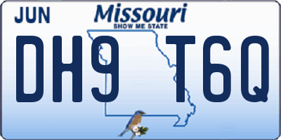 MO license plate DH9T6Q