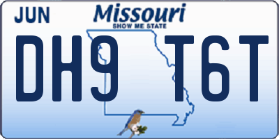 MO license plate DH9T6T