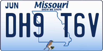 MO license plate DH9T6V