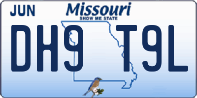 MO license plate DH9T9L