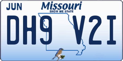 MO license plate DH9V2I