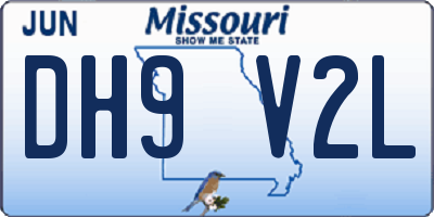 MO license plate DH9V2L