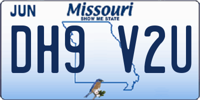 MO license plate DH9V2U