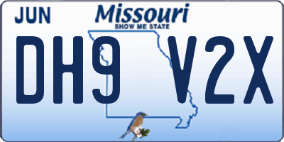 MO license plate DH9V2X