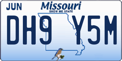 MO license plate DH9Y5M