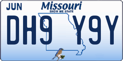 MO license plate DH9Y9Y