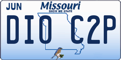 MO license plate DI0C2P