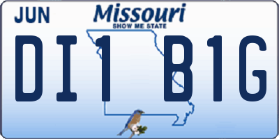 MO license plate DI1B1G