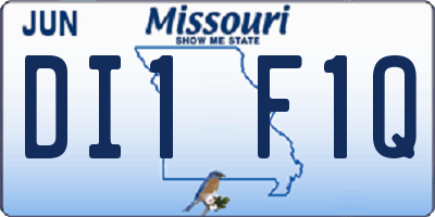 MO license plate DI1F1Q