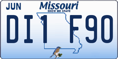 MO license plate DI1F9O