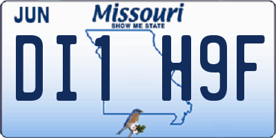 MO license plate DI1H9F