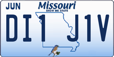MO license plate DI1J1V