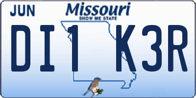 MO license plate DI1K3R