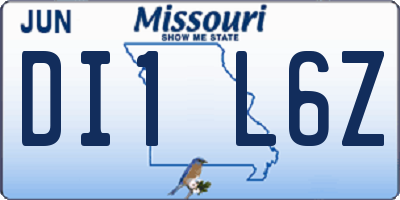 MO license plate DI1L6Z