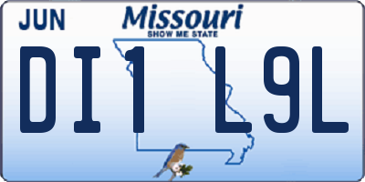 MO license plate DI1L9L
