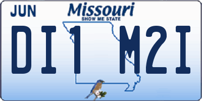 MO license plate DI1M2I