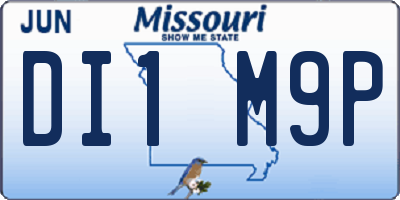 MO license plate DI1M9P