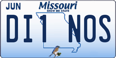 MO license plate DI1N0S
