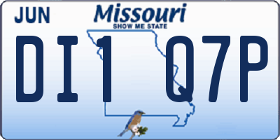 MO license plate DI1Q7P