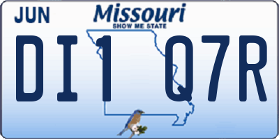 MO license plate DI1Q7R