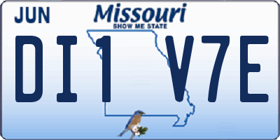 MO license plate DI1V7E