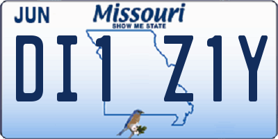 MO license plate DI1Z1Y