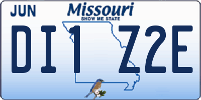 MO license plate DI1Z2E