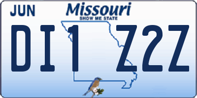 MO license plate DI1Z2Z