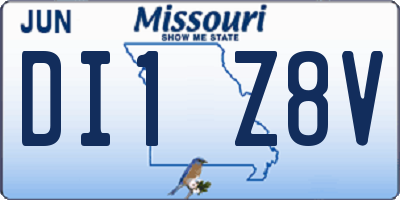 MO license plate DI1Z8V