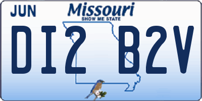 MO license plate DI2B2V