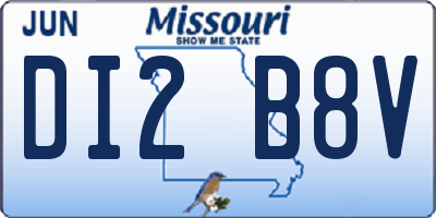 MO license plate DI2B8V