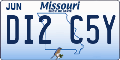 MO license plate DI2C5Y