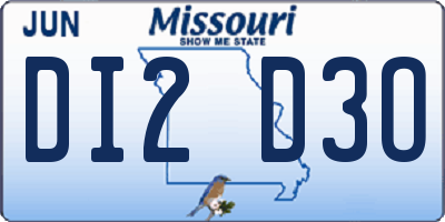 MO license plate DI2D3O